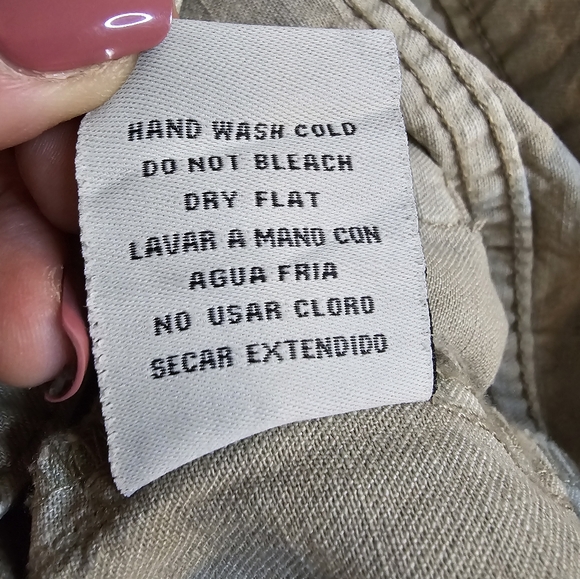 Easel Khaki Wideleg Paisley Cuff Denim 4 Pocket Boho Countryside Chic Coastal - Picture 8 of 10